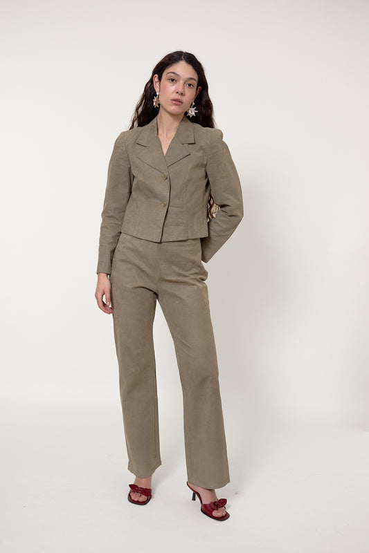 90s suede suit