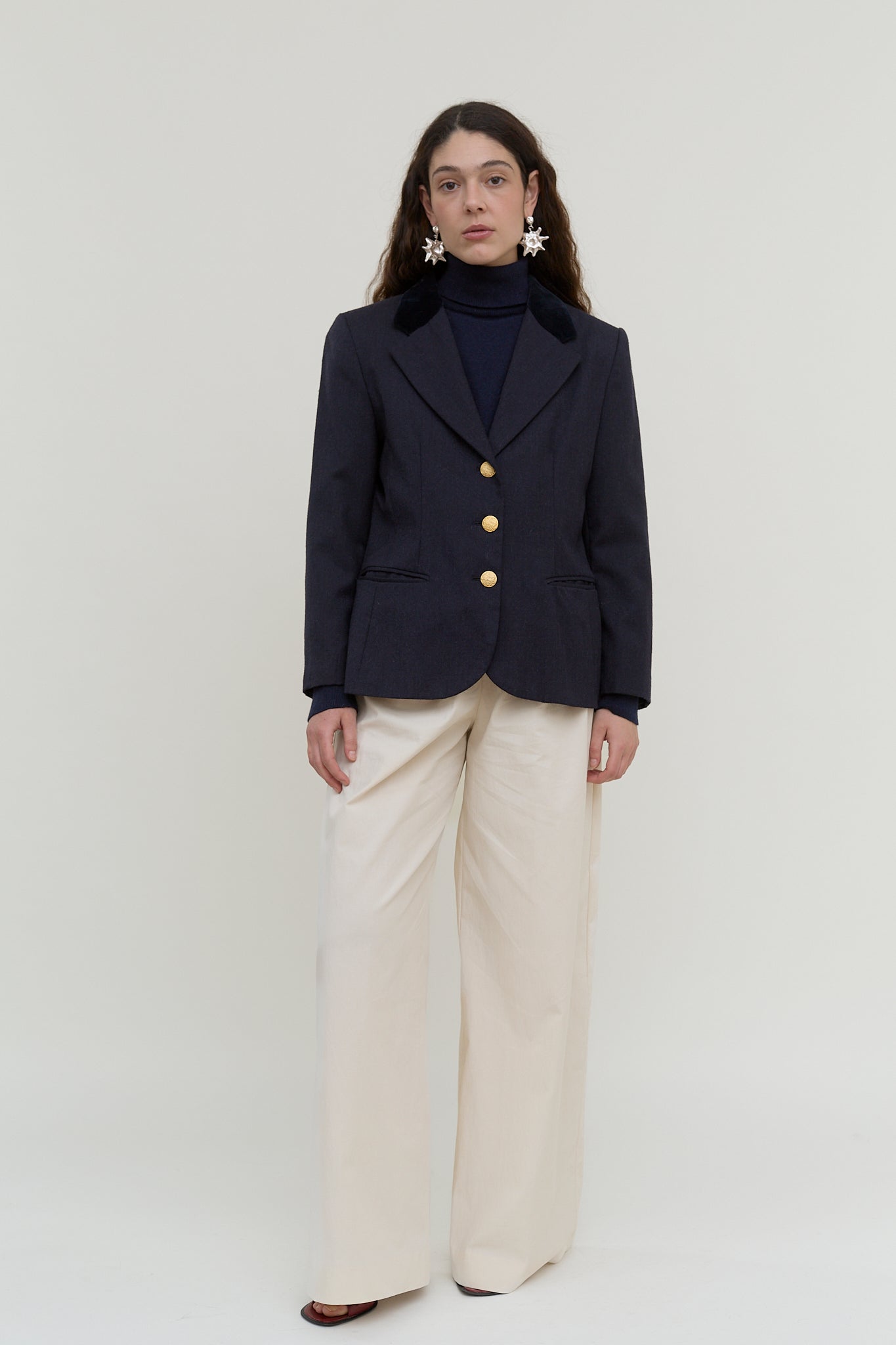 Navy blue vintage blazer