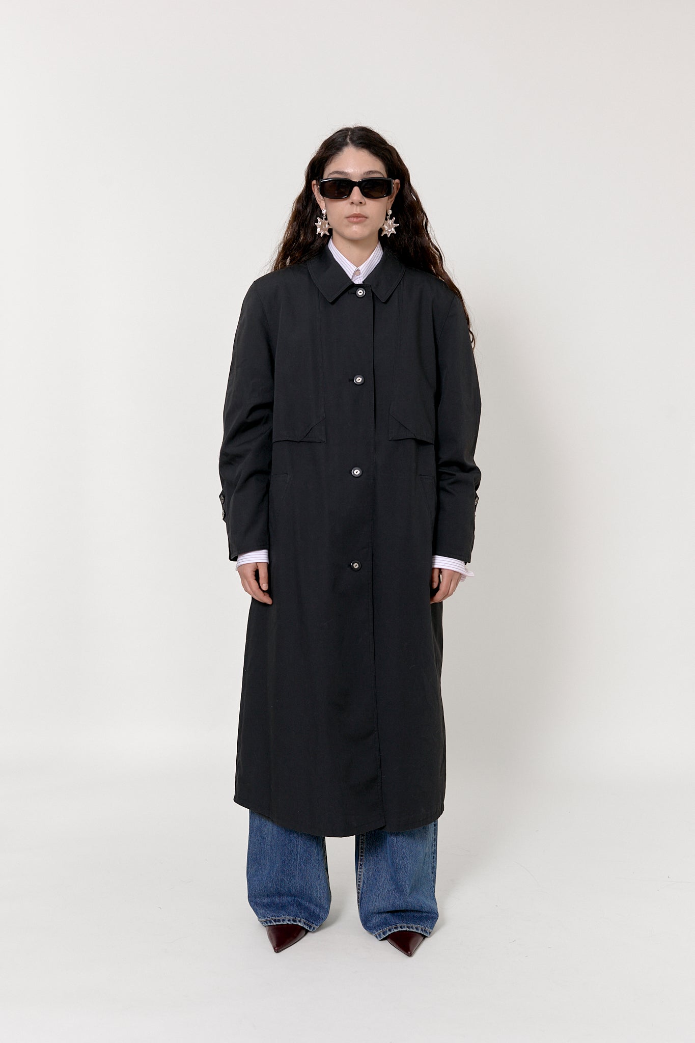 Classic black trench coat