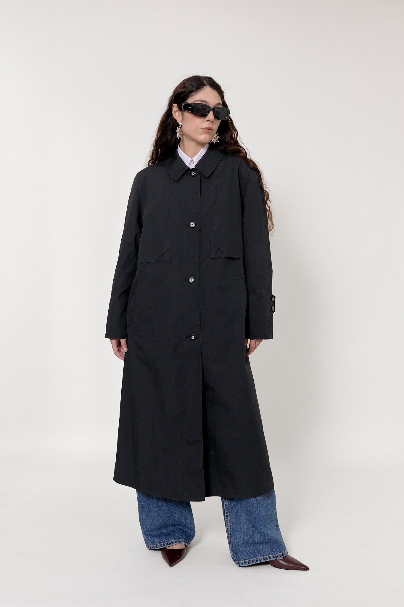 Classic black trench coat
