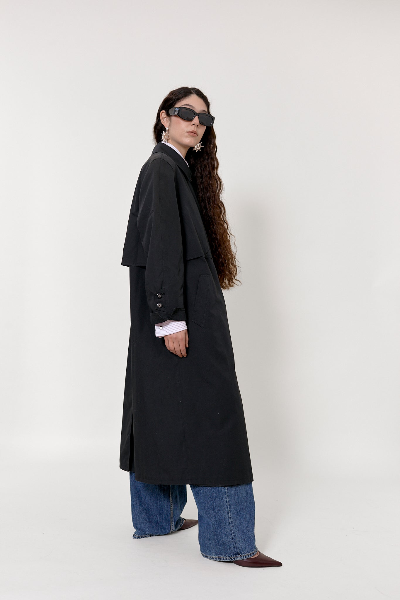 Classic black trench coat