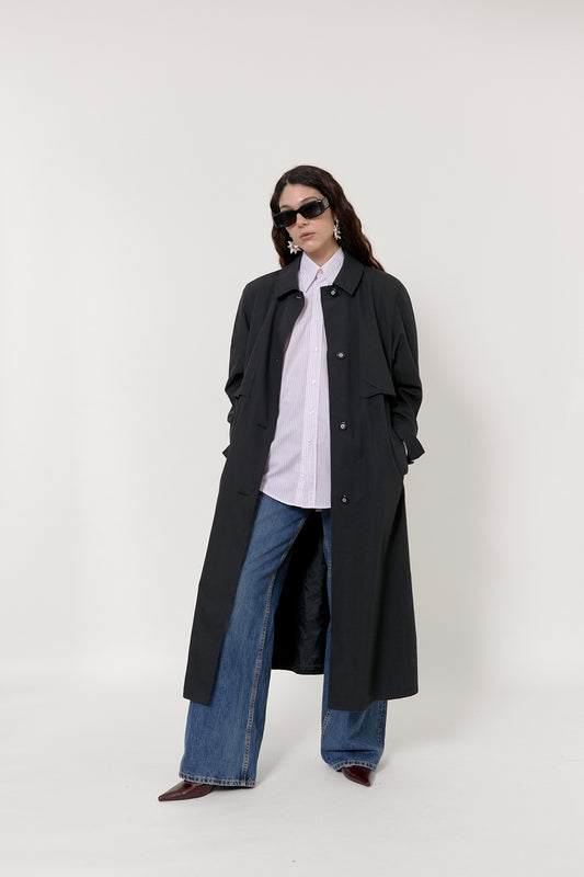 Classic black trench coat