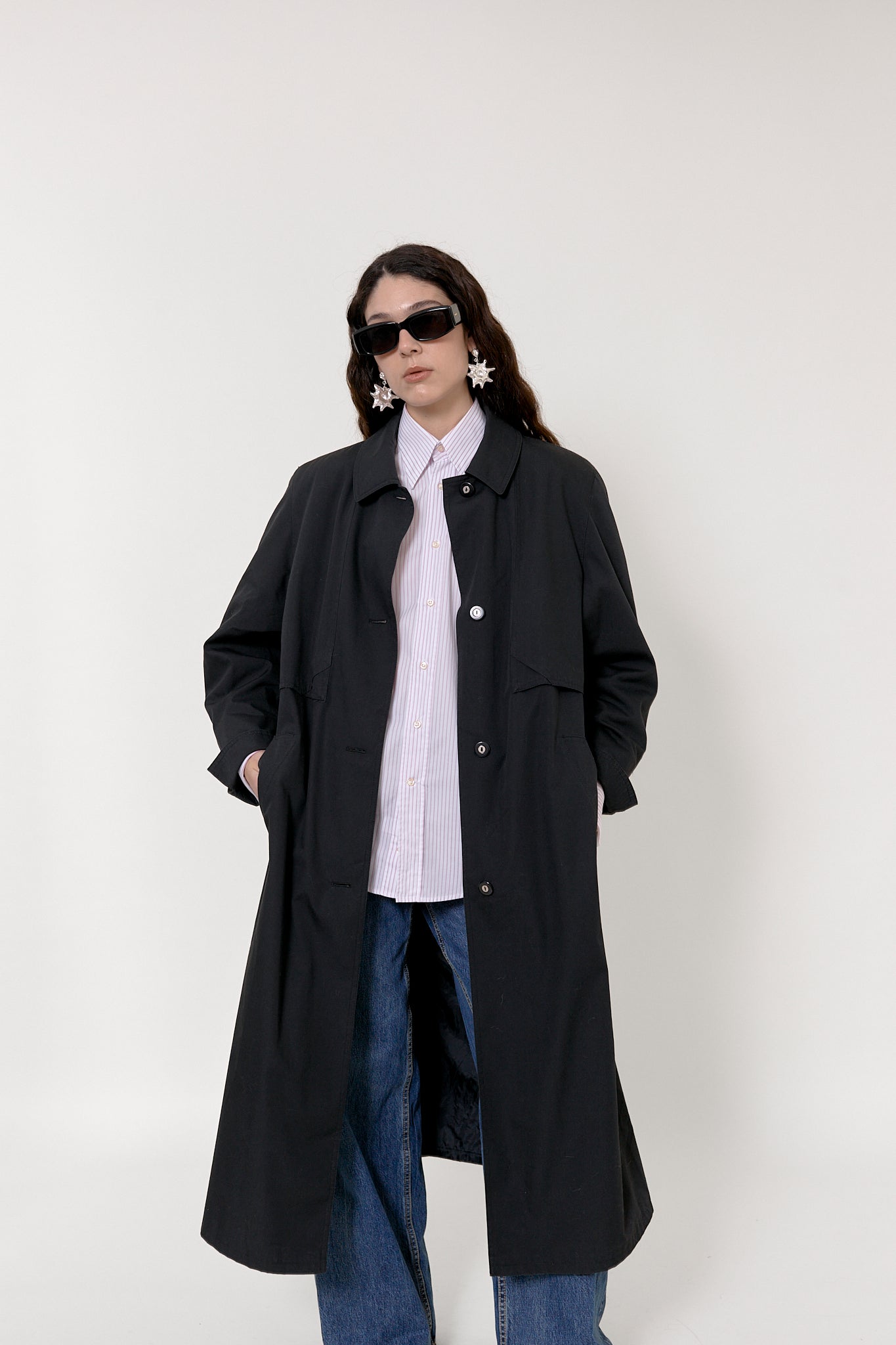 Classic black trench coat