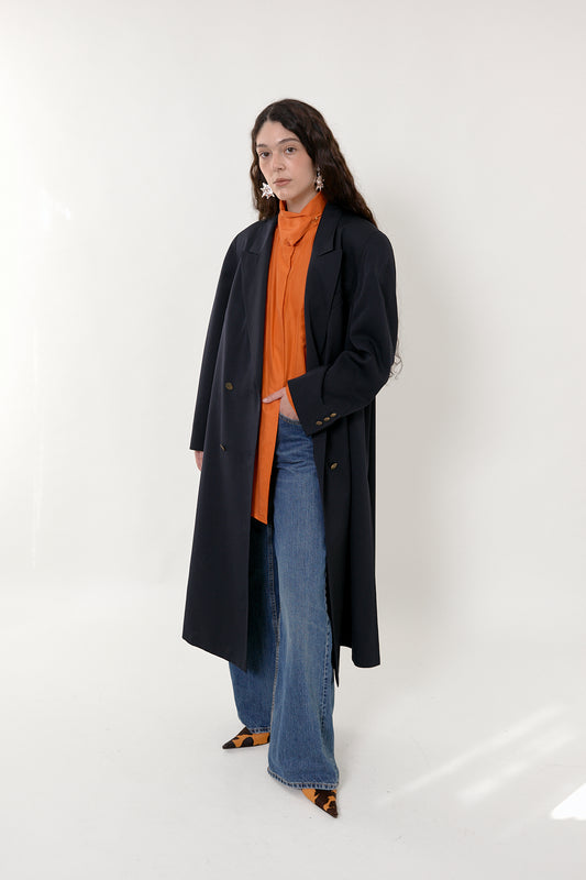 Double-breasted spring coat