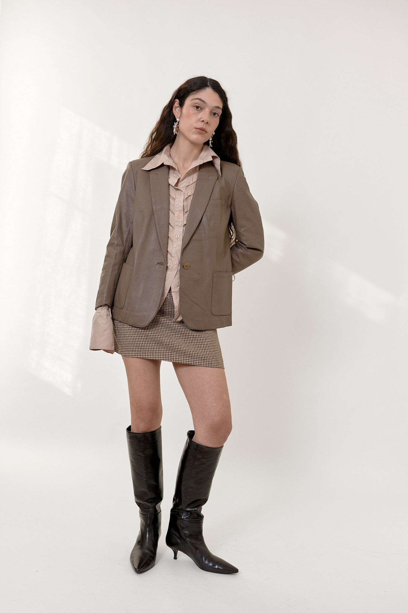 Vintage leather blazer