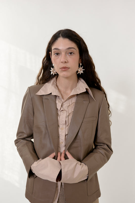 Vintage leather blazer