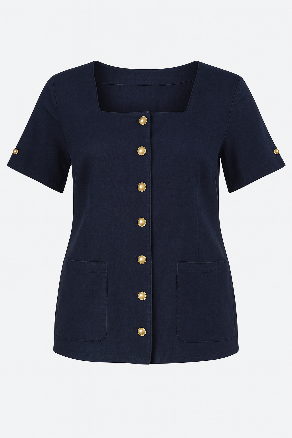 Blue cotton blouse