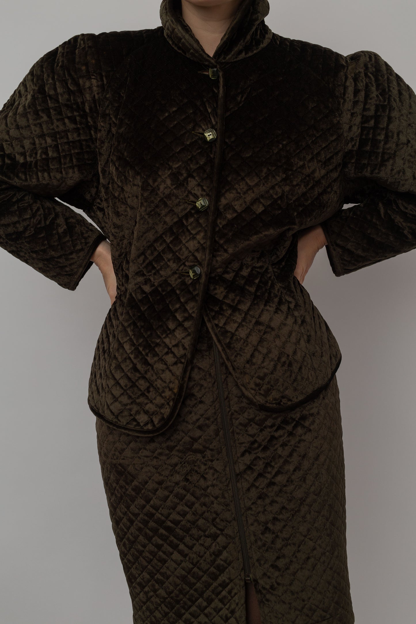 Retro skirt suit