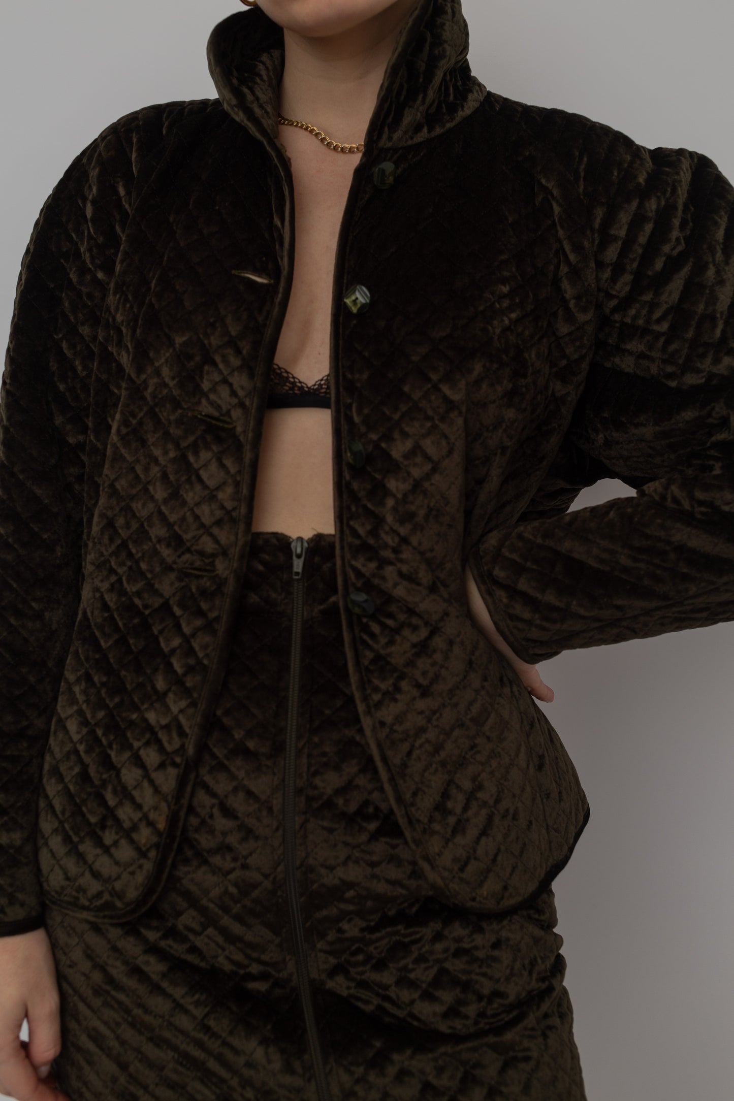 Retro skirt suit