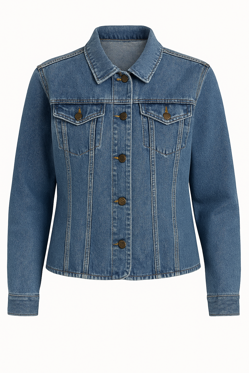 Fitted denim blazer