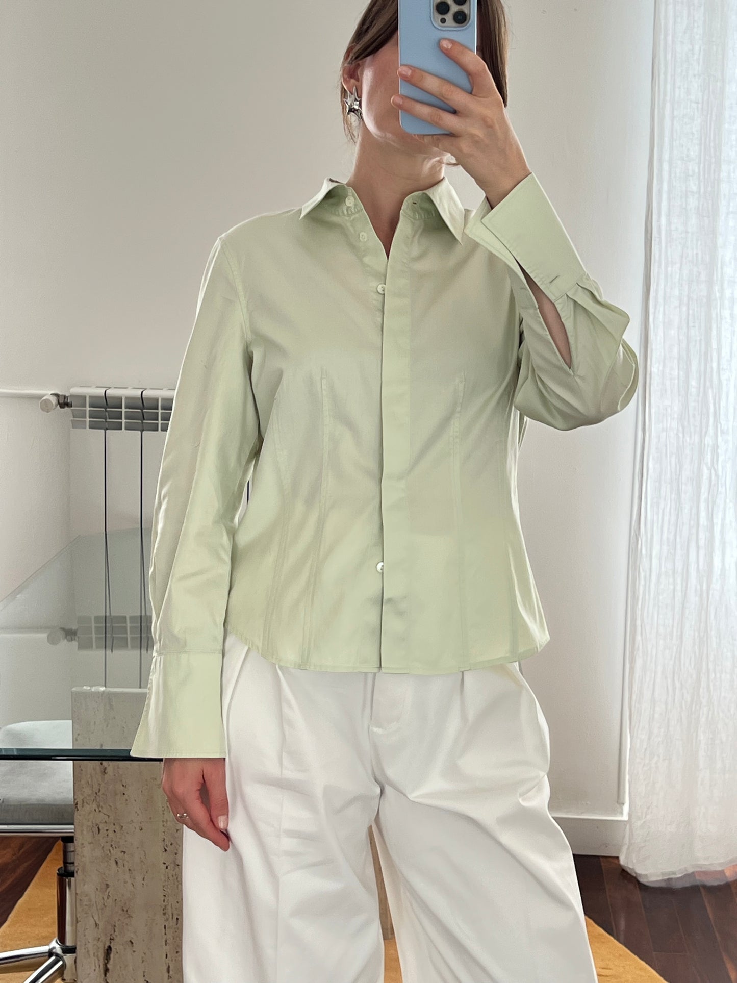 Green blouse