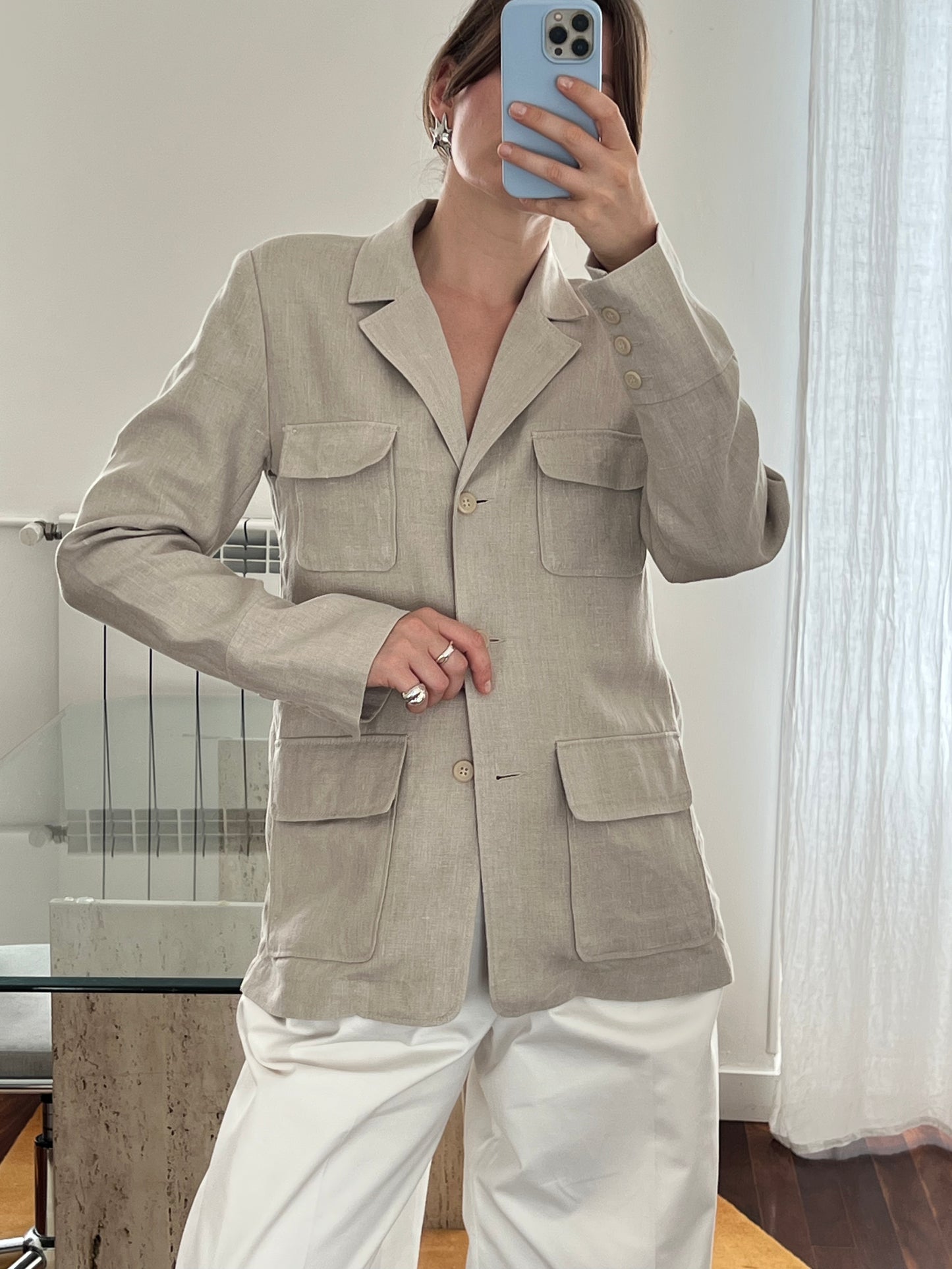Safari linen blazer