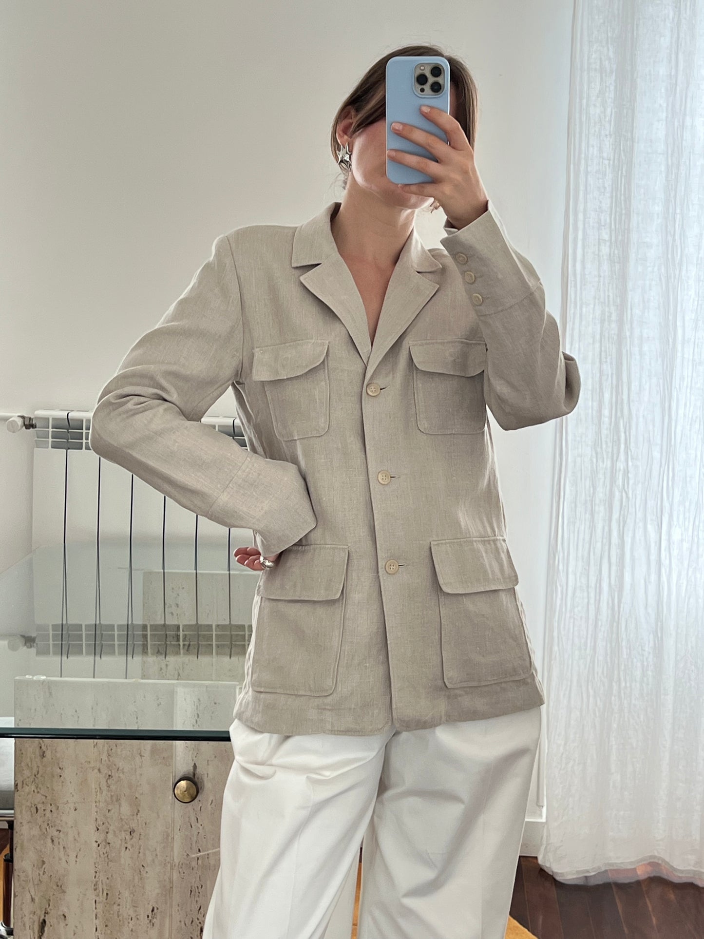Safari linen blazer