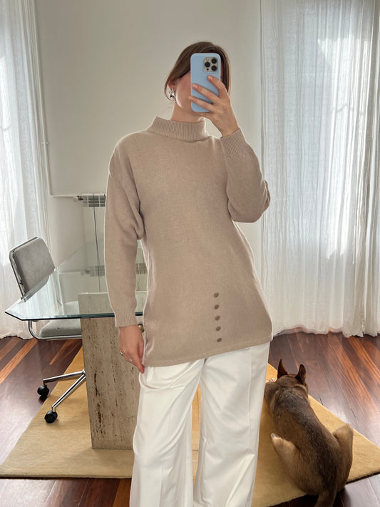 Beige angora wool jumper