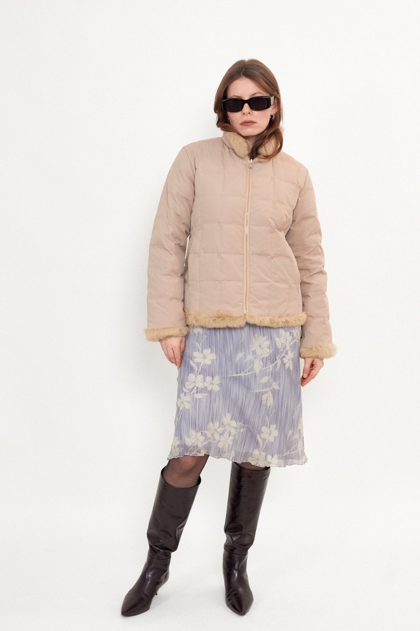 Reversible down winter jacket