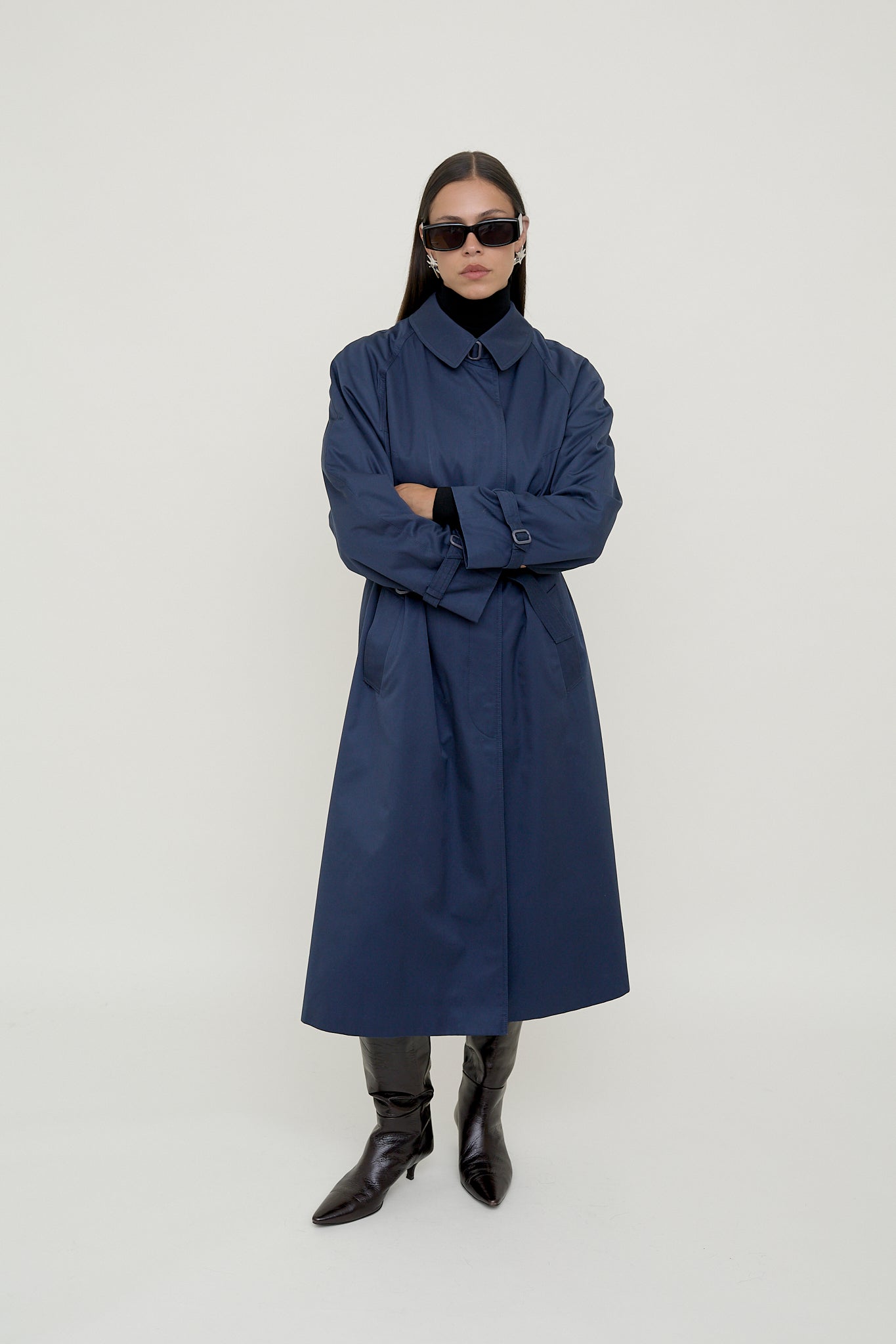 Classic blue trench