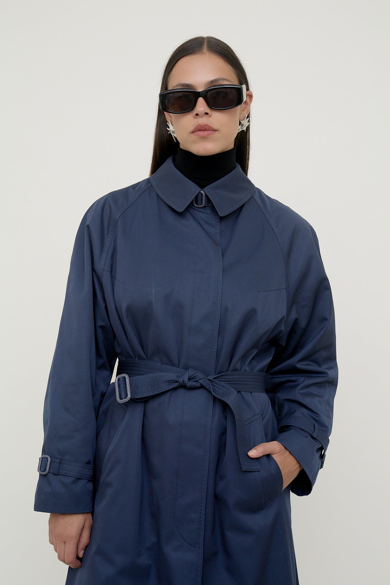 Classic blue trench