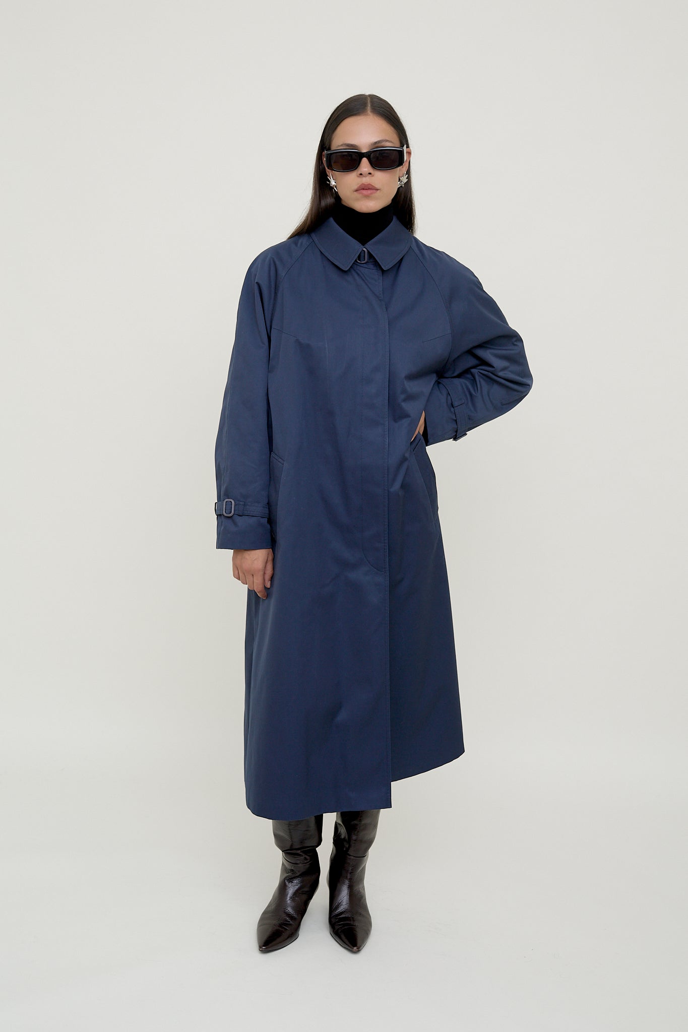 Classic blue trench
