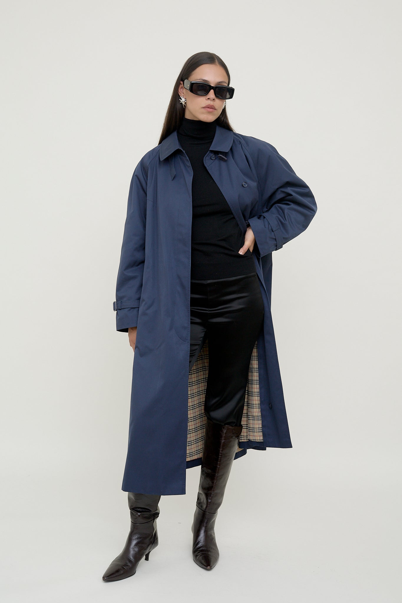Classic blue trench