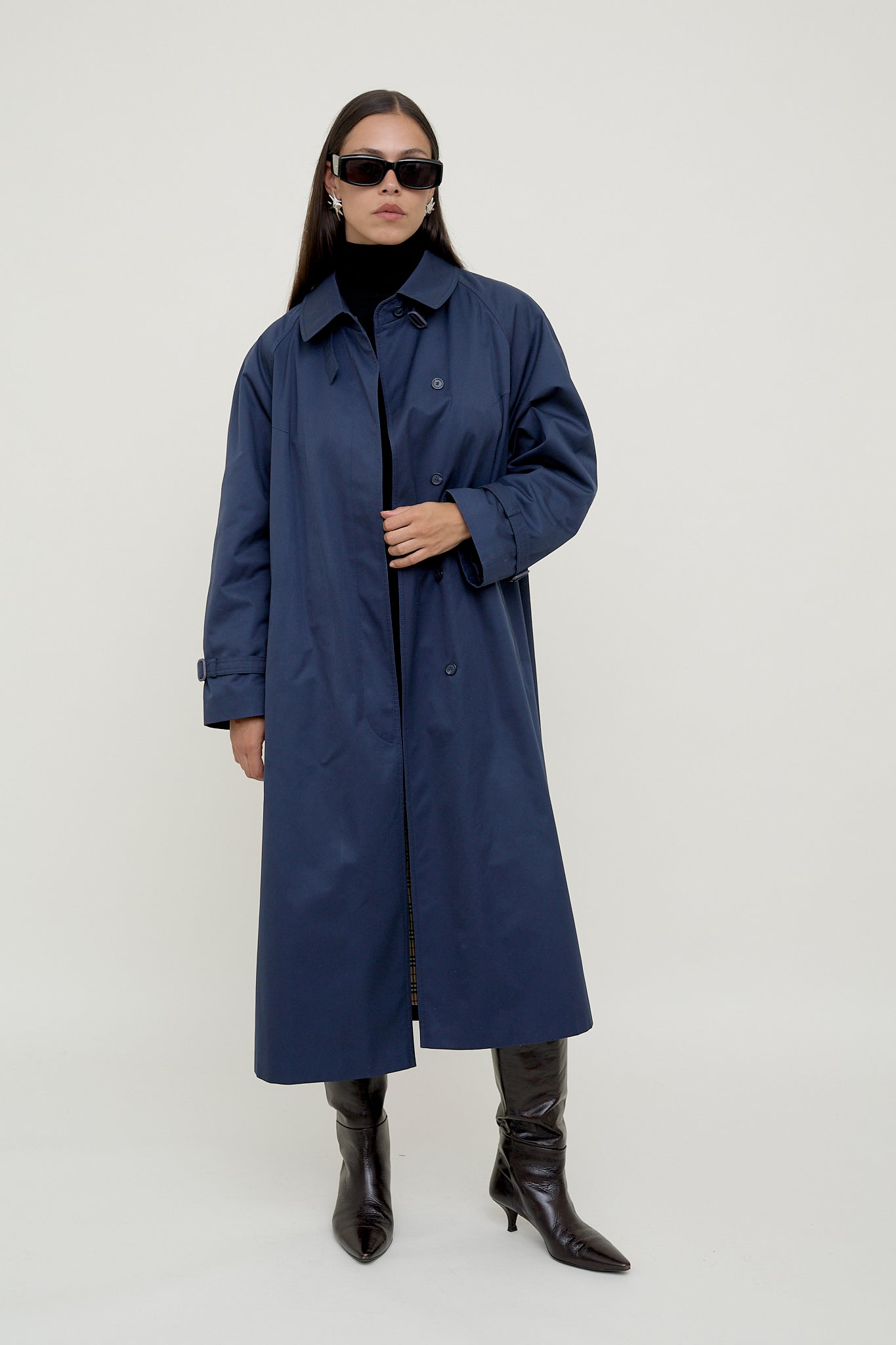 Classic blue trench