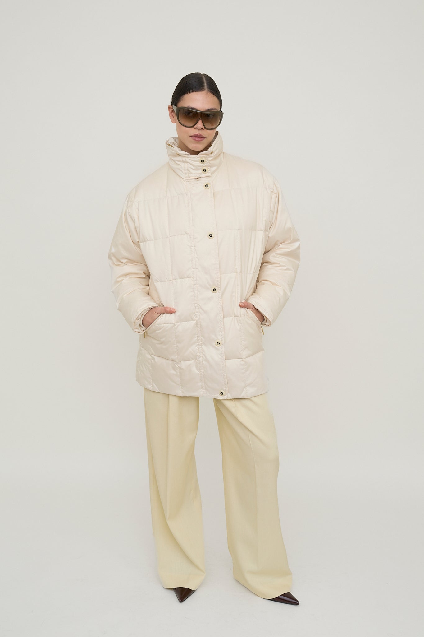 Cream luxury Down coat