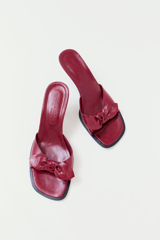 Vintage leather mules