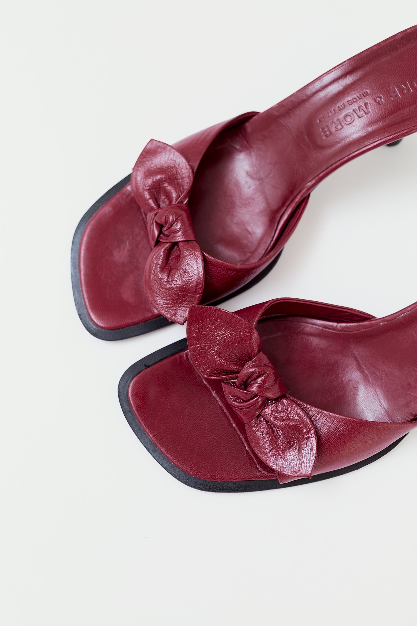 Vintage leather mules