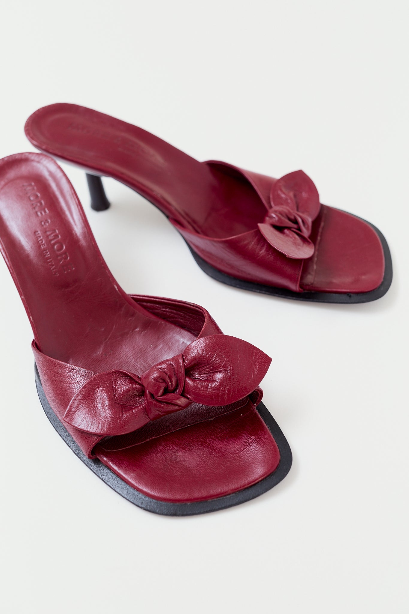 Vintage leather mules