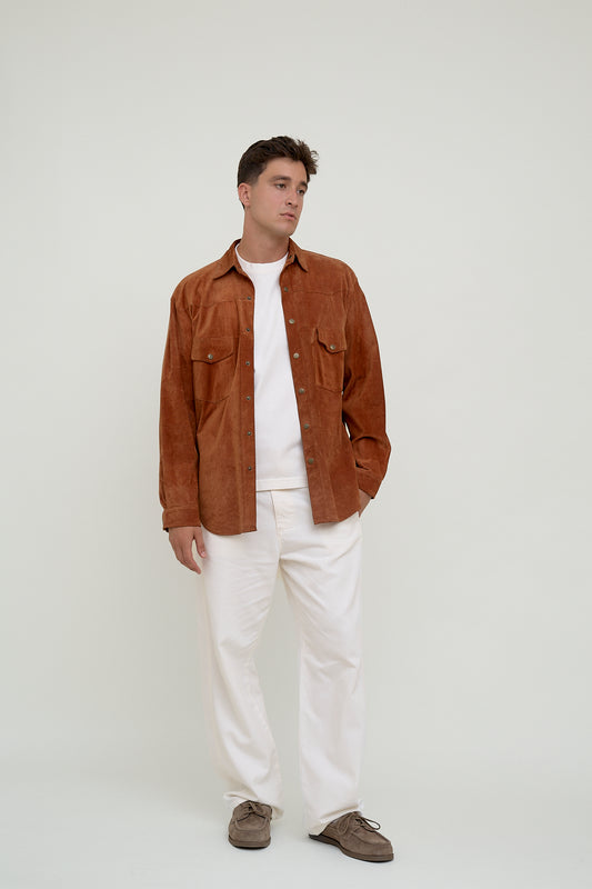 Men's suede shirt
