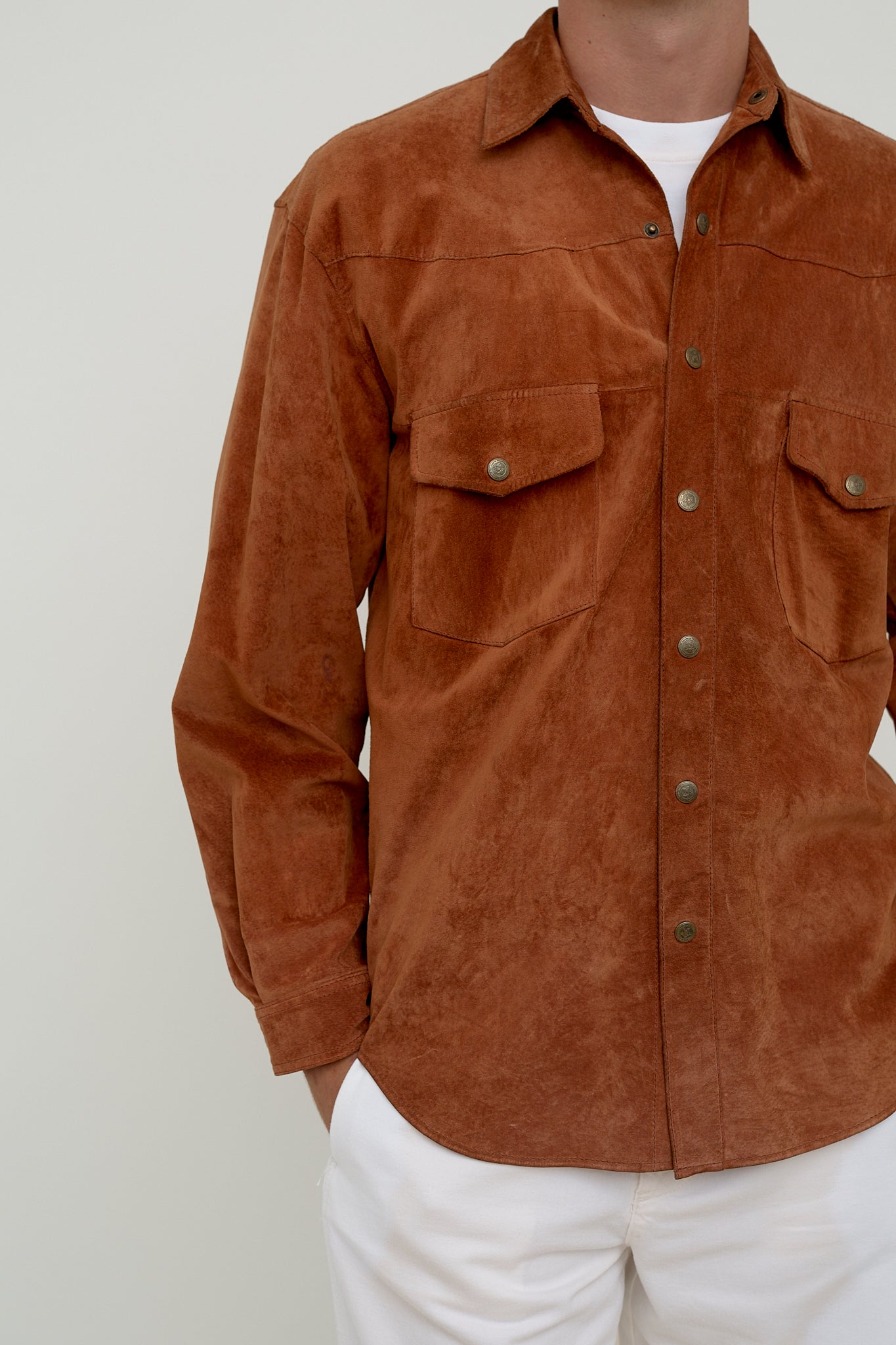 Men's suede shirt