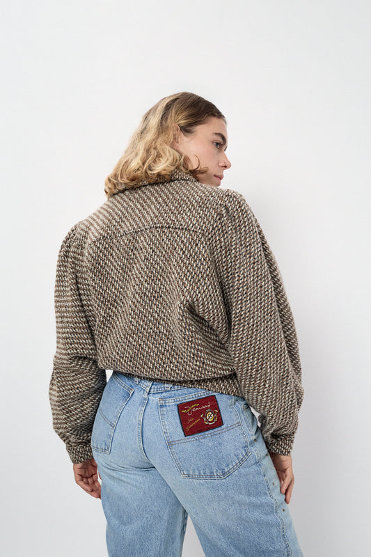 High waisted barrel leg jeans