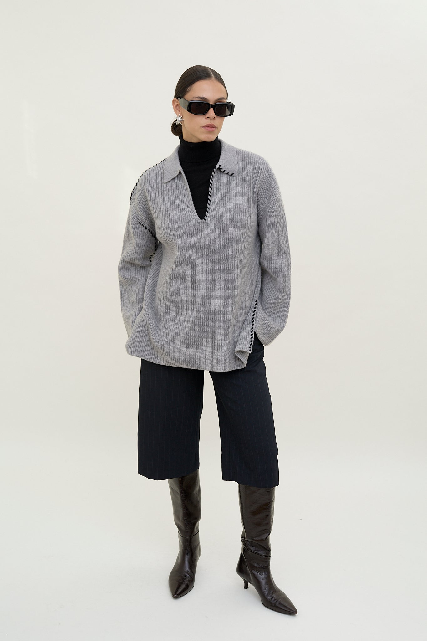 dariadéh grey wool jumper