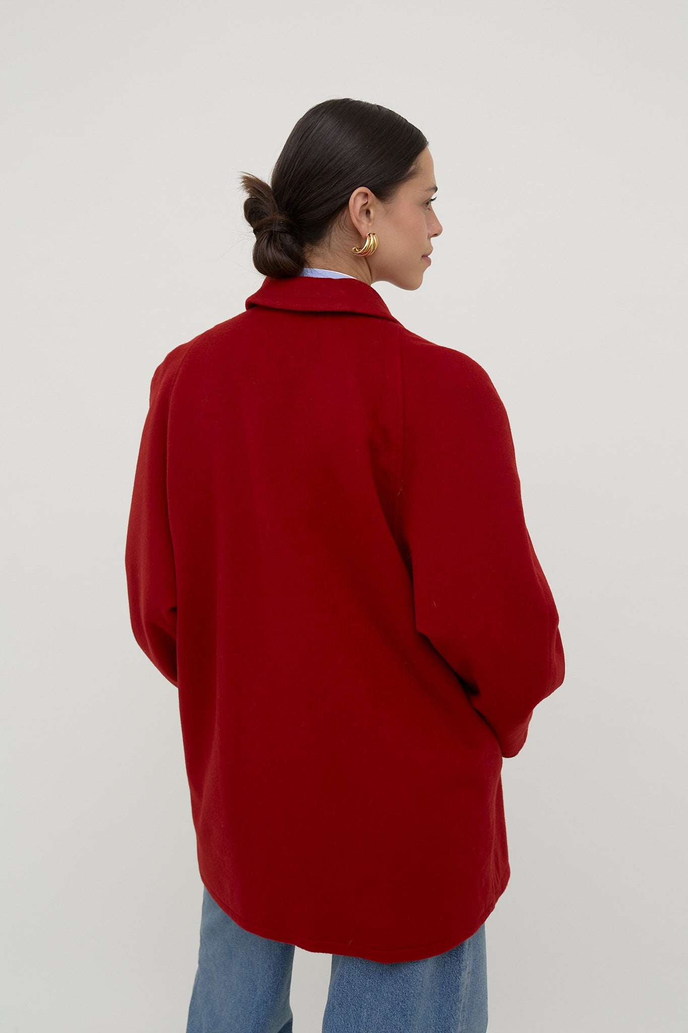 Vintage wool A-line coat