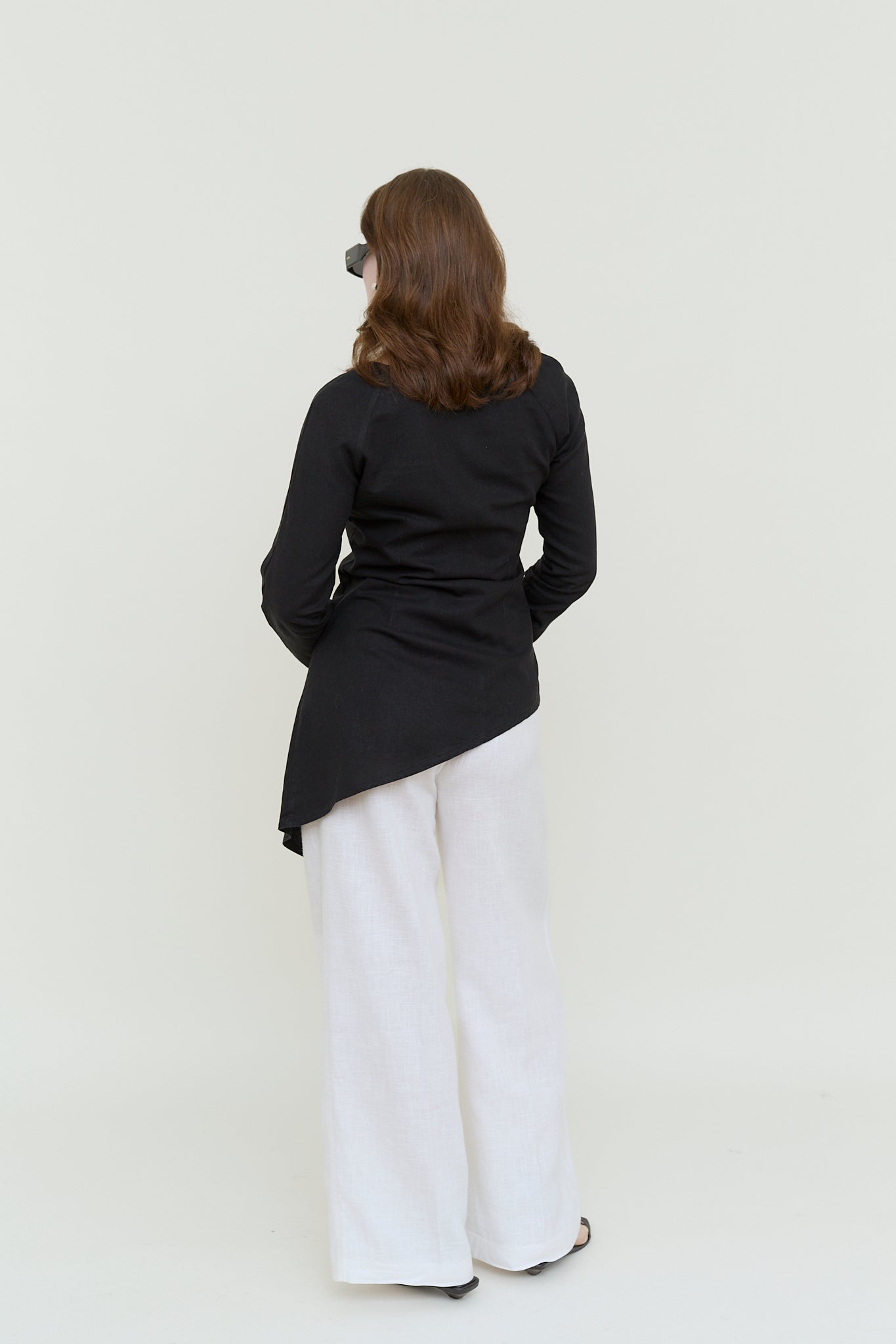 Asymmertric linen blouse