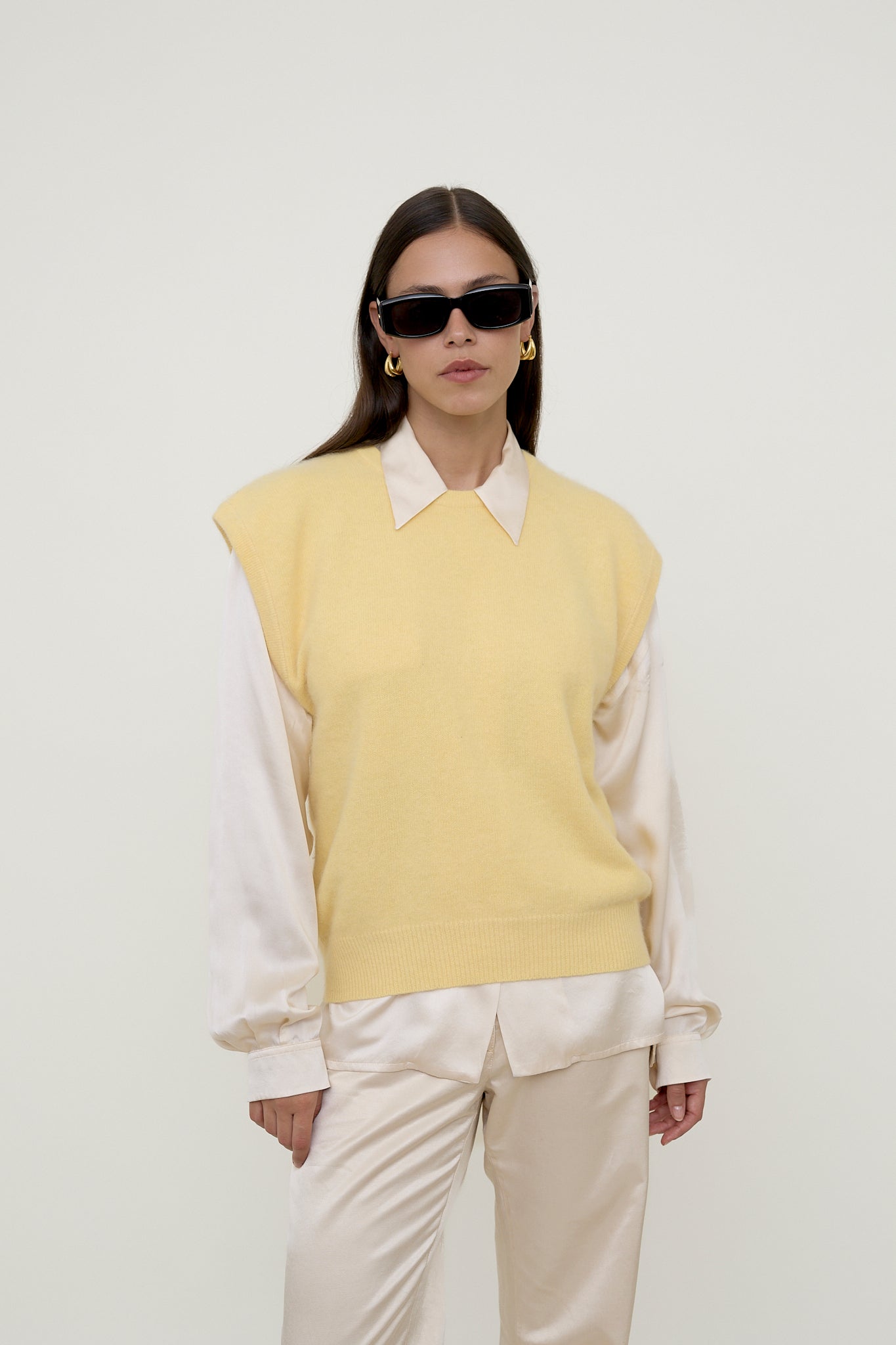 Yellow Angora vest