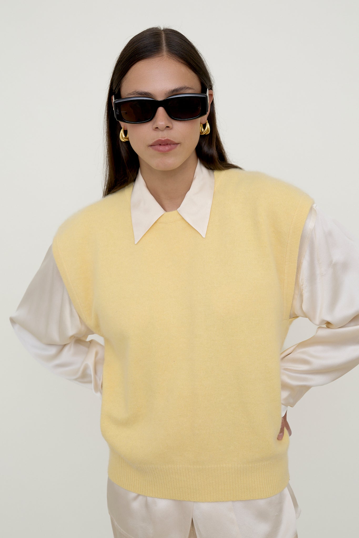 Yellow Angora vest