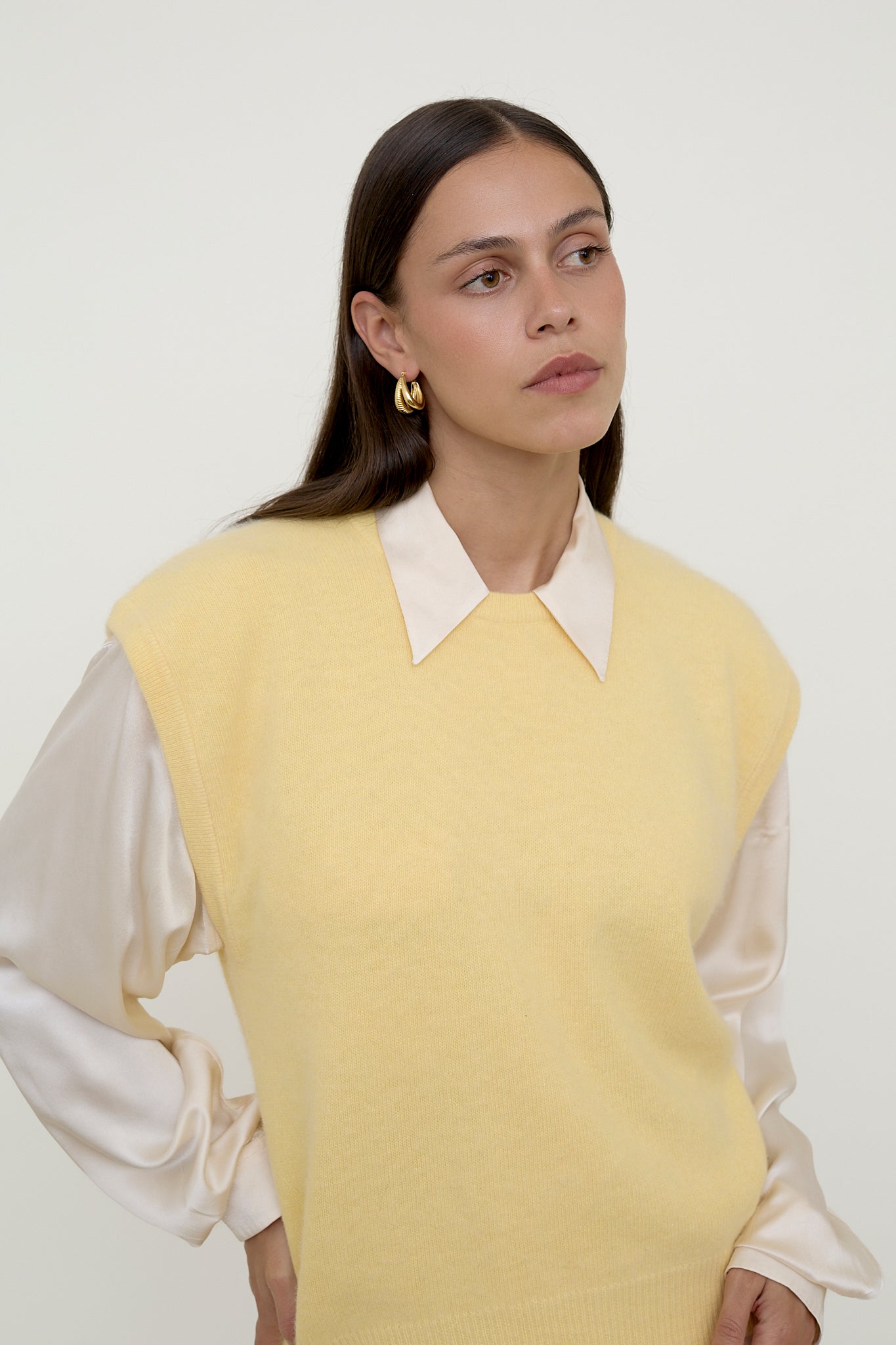 Yellow Angora vest