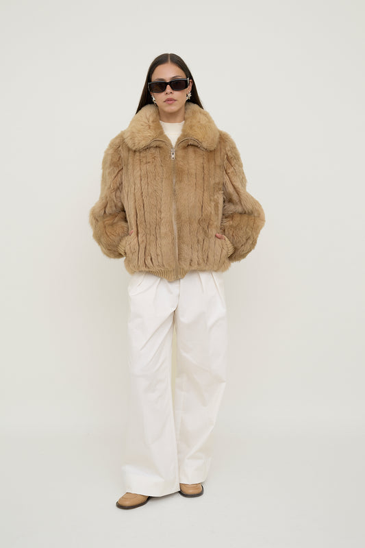 Faux fur jacket