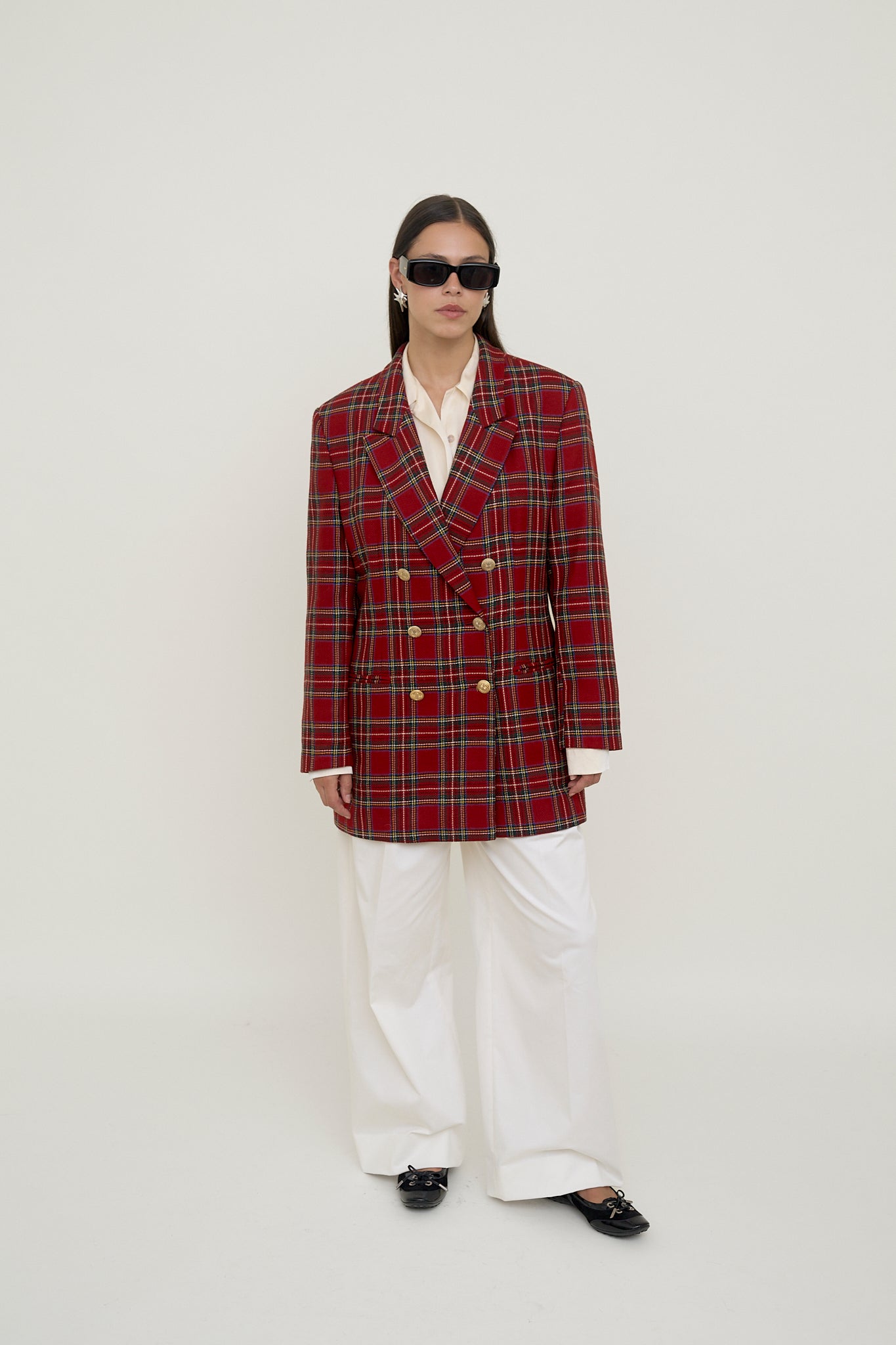 Back to school checkered blazer