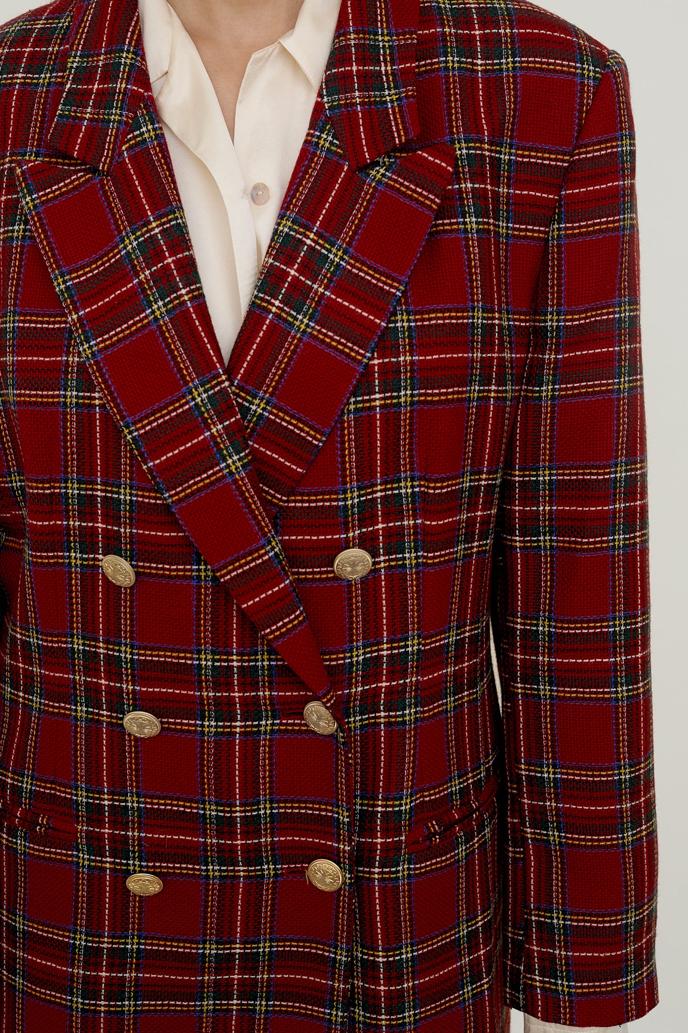 Back to school checkered blazer