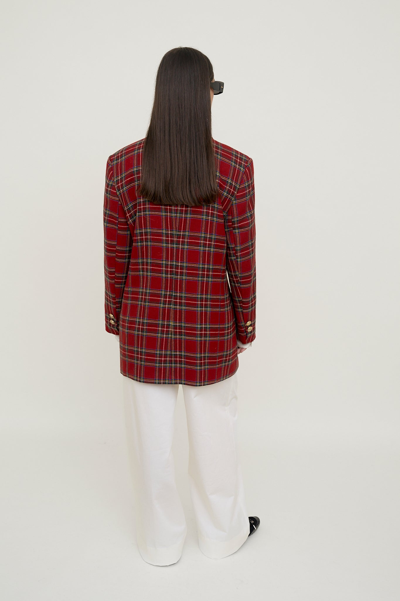 Back to school checkered blazer