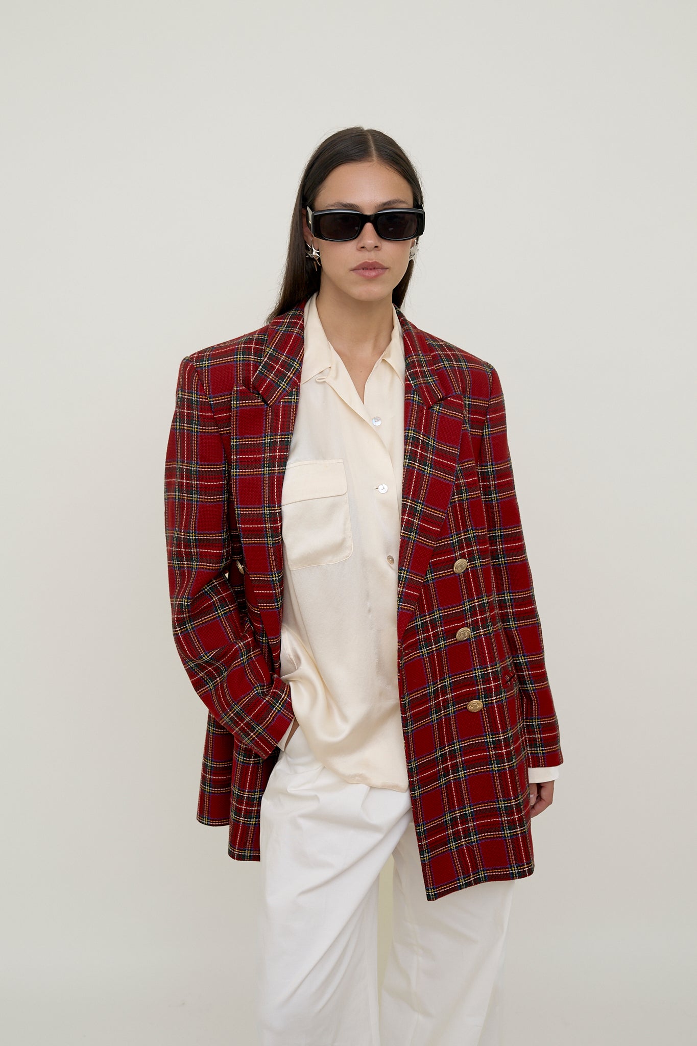 Back to school checkered blazer