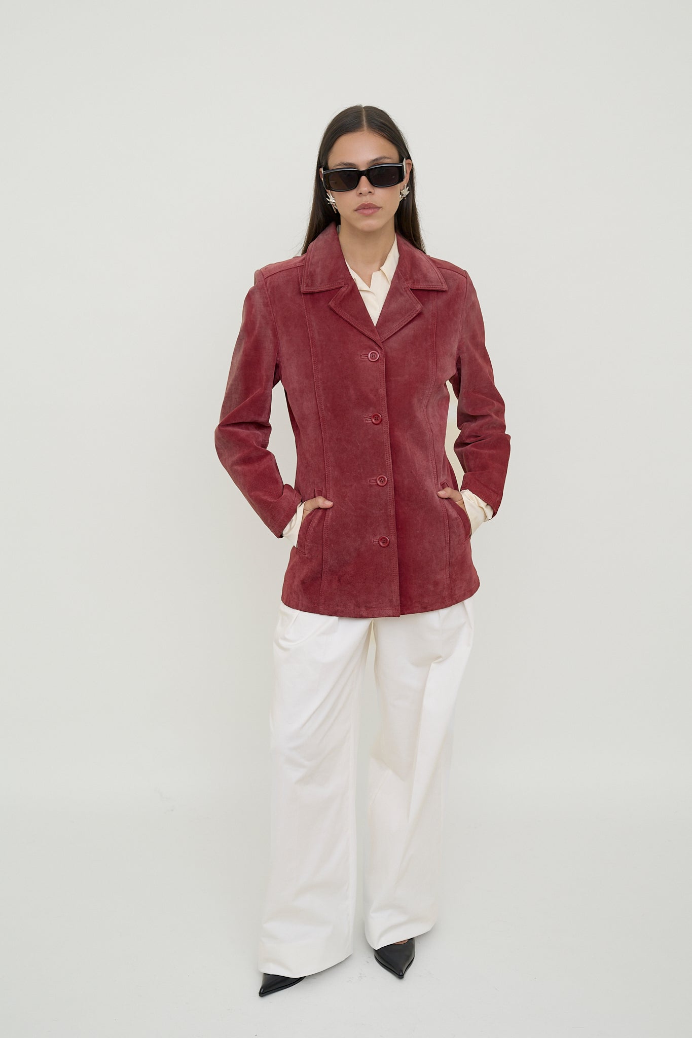 Red suede jacket