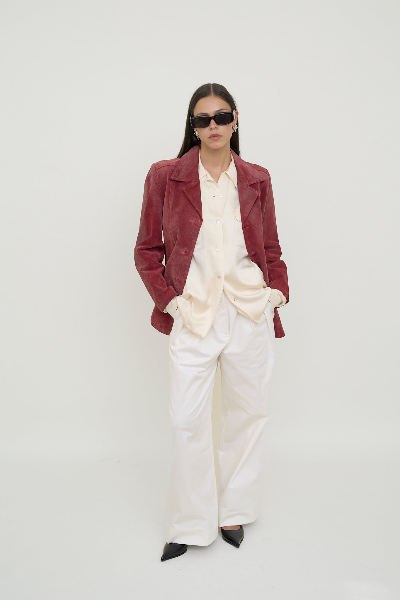 Red suede jacket