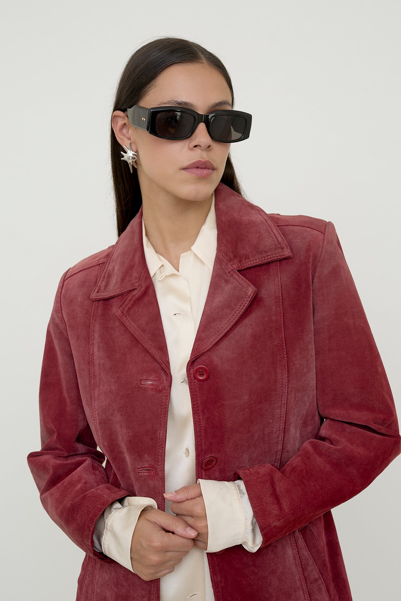 Red suede jacket