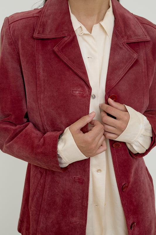 Red suede jacket