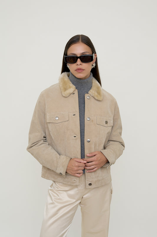 Vintage suede workwear jacket