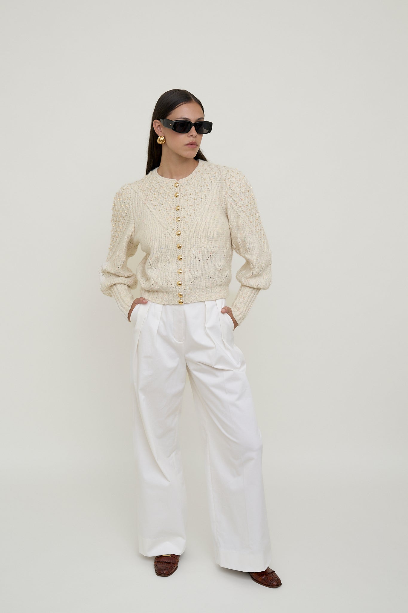 Austrian style white cardi