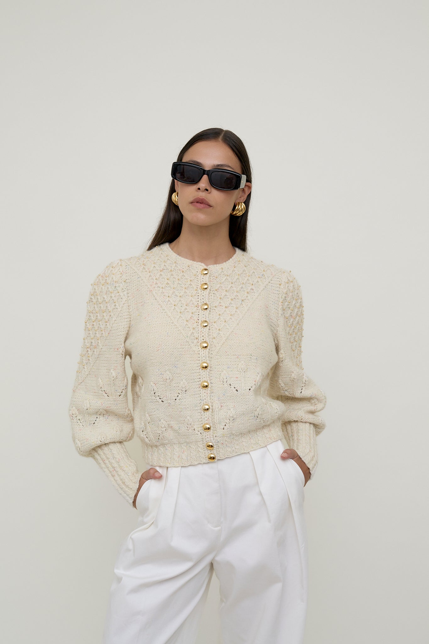 Austrian style white cardi