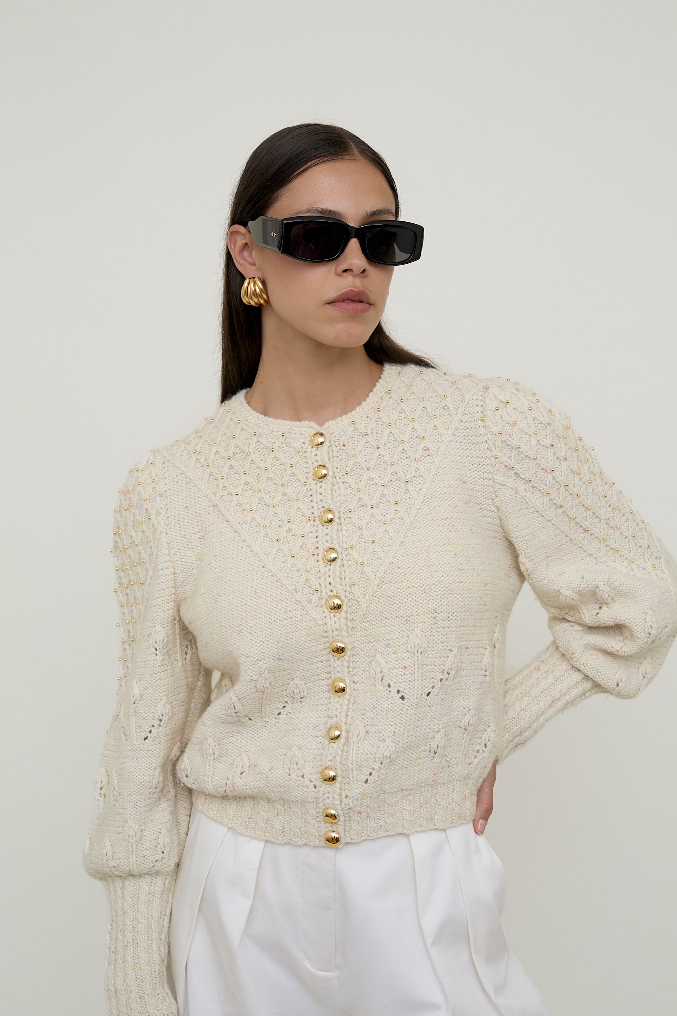 Austrian style white cardi